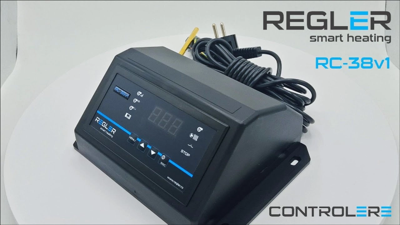 Controler centrala Regler RC 38v1, control pompa si ventilator, optional termostat de ambient. Video 2236