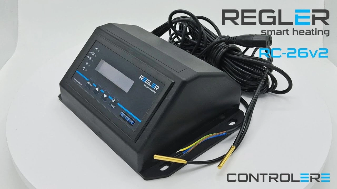 Controler vana de amestec Regler RC 26v2, comanda vana, pompa vana, optional pompa bypass. Video 2230