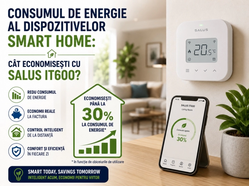 Consum energie smart home: cat consuma si cat poti economisi cu SALUS iT600