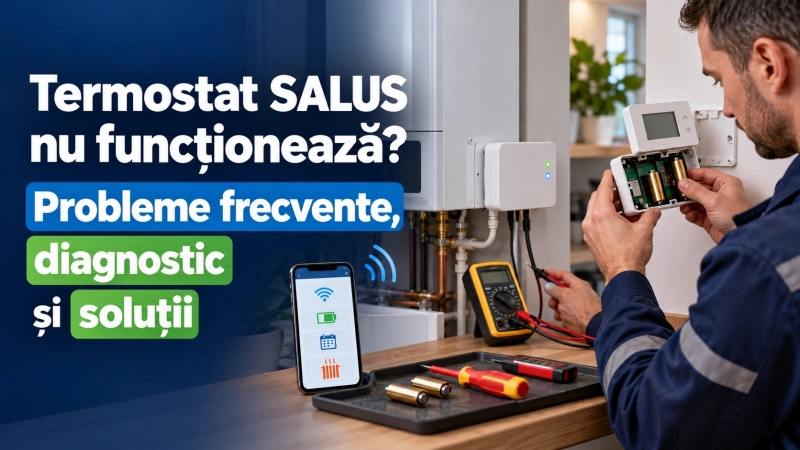 Termostat SALUS nu functioneaza? Probleme frecvente, diagnostic si solutii