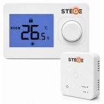 Termostat ambient Stege WT100 RF, fara fir, neprogramabil